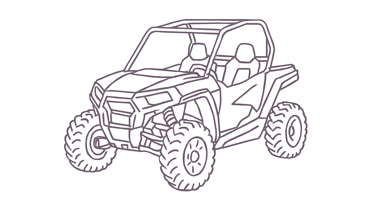 An ATV or UTV tackling trails